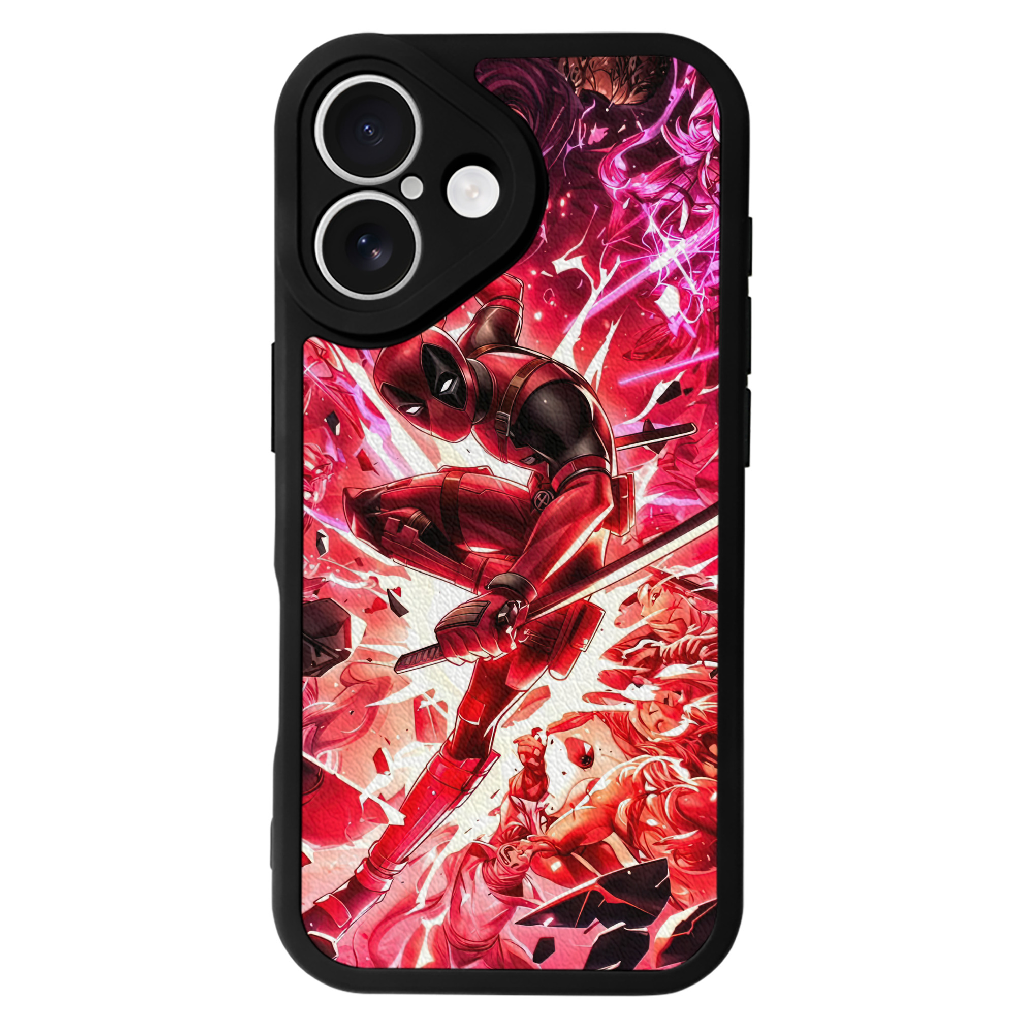 （画像用） Deadpool デッドプール 【iPhone 16シリーズ対応】シリコンスマホケース（レザー調） 材質：シリコン
